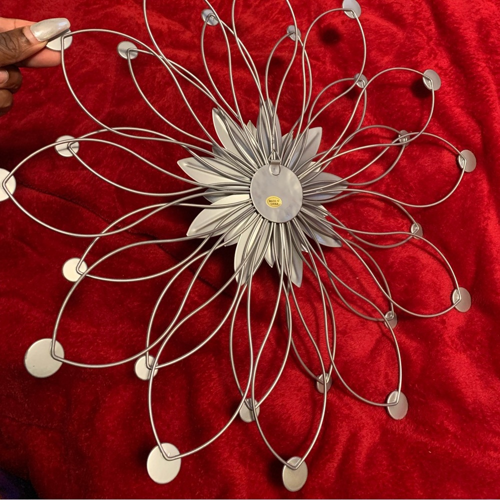 Silver wall decoration set of 2